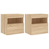 TV-seinäkaapit LED-valoilla 2 kpl Sonoma-tammi 40x30x40 cm