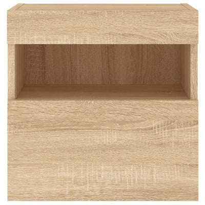 TV-seinäkaapit LED-valoilla 2 kpl Sonoma-tammi 40x30x40 cm