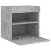 TV-seinäkaappi LED-valoilla betoninharmaa 40x30x40 cm