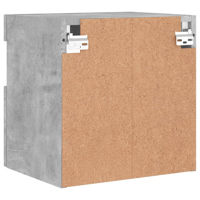 TV-seinäkaappi LED-valoilla betoninharmaa 40x30x40 cm