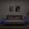 TV-seinäkaapit LED-valoilla 2 kpl betoninharmaa 40x30x40 cm