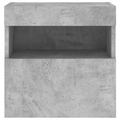 TV-seinäkaapit LED-valoilla 2 kpl betoninharmaa 40x30x40 cm