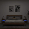 TV-seinäkaapit LED-valoilla 2 kpl savutammi 40x30x40 cm