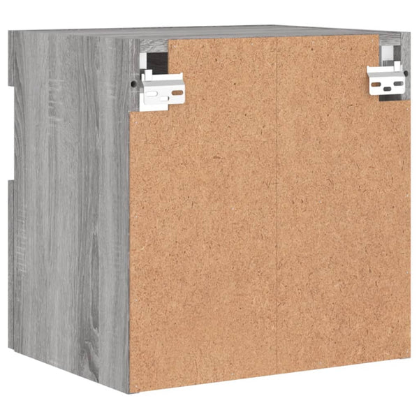 TV-seinäkaappi LED-valoilla harmaa Sonoma 40x30x40 cm
