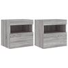 TV-seinäkaapit LED-valoilla 2 kpl harmaa Sonoma 40x30x40 cm