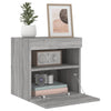 TV-seinäkaapit LED-valoilla 2 kpl harmaa Sonoma 40x30x40 cm