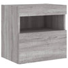TV-seinäkaapit LED-valoilla 2 kpl harmaa Sonoma 40x30x40 cm