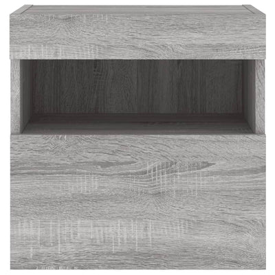 TV-seinäkaapit LED-valoilla 2 kpl harmaa Sonoma 40x30x40 cm