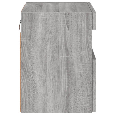TV-seinäkaapit LED-valoilla 2 kpl harmaa Sonoma 40x30x40 cm