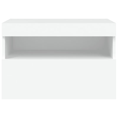 TV-seinäkaappi LED-valoilla valkoinen 60x30x40 cm