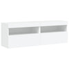 TV-seinäkaapit LED-valoilla 2 kpl valkoinen 60x30x40 cm