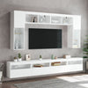 TV-seinäkaapit LED-valoilla 2 kpl valkoinen 60x30x40 cm