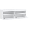 TV-seinäkaapit LED-valoilla 2 kpl valkoinen 60x30x40 cm