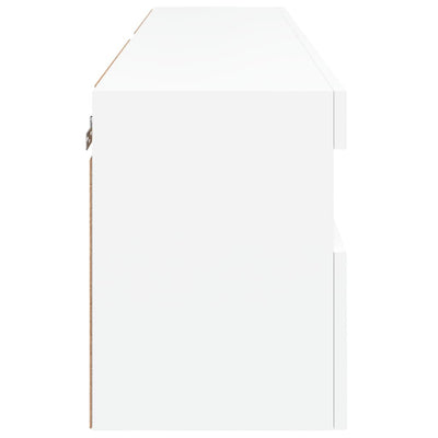 TV-seinäkaapit LED-valoilla 2 kpl valkoinen 60x30x40 cm