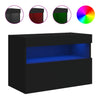 TV-seinäkaappi LED-valoilla musta 60x30x40 cm