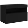 TV-seinäkaappi LED-valoilla musta 60x30x40 cm