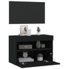 TV-seinäkaappi LED-valoilla musta 60x30x40 cm