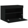 TV-seinäkaappi LED-valoilla musta 60x30x40 cm