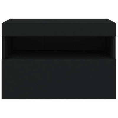 TV-seinäkaappi LED-valoilla musta 60x30x40 cm