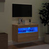 TV-seinäkaappi LED-valoilla Sonoma-tammi 60x30x40 cm