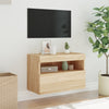 TV-seinäkaappi LED-valoilla Sonoma-tammi 60x30x40 cm