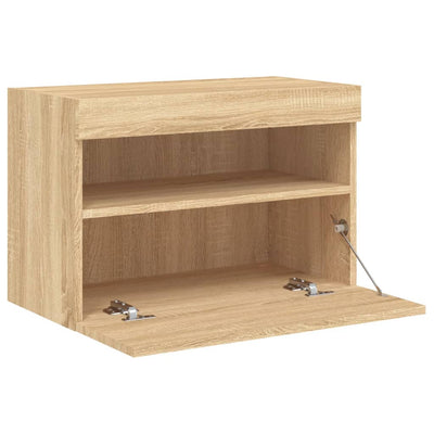 TV-seinäkaappi LED-valoilla Sonoma-tammi 60x30x40 cm