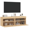 TV-seinäkaapit LED-valoilla 2 kpl Sonoma-tammi 60x30x40 cm
