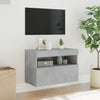 TV-seinäkaappi LED-valoilla betoninharmaa 60x30x40 cm