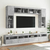TV-seinäkaappi LED-valoilla betoninharmaa 60x30x40 cm