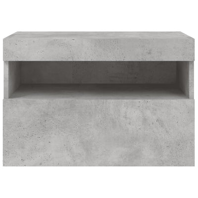 TV-seinäkaappi LED-valoilla betoninharmaa 60x30x40 cm