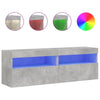TV-seinäkaapit LED-valoilla 2 kpl betoninharmaa 60x30x40 cm