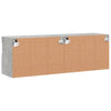 TV-seinäkaapit LED-valoilla 2 kpl betoninharmaa 60x30x40 cm