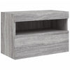 TV-seinäkaappi LED-valoilla harmaa Sonoma 60x30x40 cm