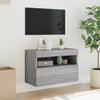 TV-seinäkaappi LED-valoilla harmaa Sonoma 60x30x40 cm