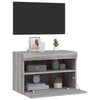 TV-seinäkaappi LED-valoilla harmaa Sonoma 60x30x40 cm