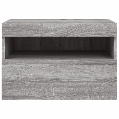 TV-seinäkaappi LED-valoilla harmaa Sonoma 60x30x40 cm