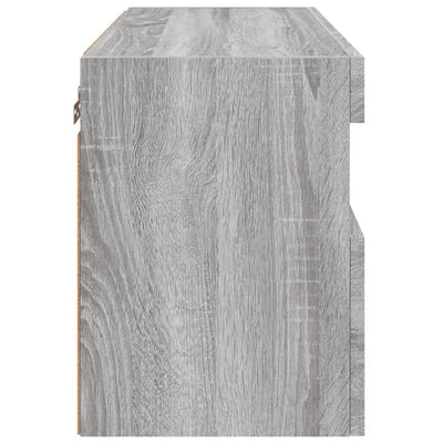 TV-seinäkaappi LED-valoilla harmaa Sonoma 60x30x40 cm