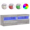 TV-seinäkaapit LED-valoilla 2 kpl harmaa Sonoma 60x30x40 cm