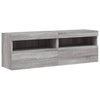 TV-seinäkaapit LED-valoilla 2 kpl harmaa Sonoma 60x30x40 cm