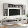 TV-seinäkaapit LED-valoilla 2 kpl harmaa Sonoma 60x30x40 cm