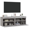 TV-seinäkaapit LED-valoilla 2 kpl harmaa Sonoma 60x30x40 cm