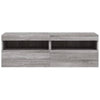 TV-seinäkaapit LED-valoilla 2 kpl harmaa Sonoma 60x30x40 cm