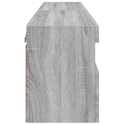 TV-seinäkaapit LED-valoilla 2 kpl harmaa Sonoma 60x30x40 cm