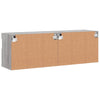 TV-seinäkaapit LED-valoilla 2 kpl harmaa Sonoma 60x30x40 cm