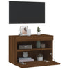 TV-seinäkaappi LED-valoilla ruskea tammi 60x30x40 cm