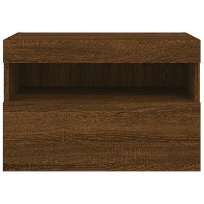 TV-seinäkaappi LED-valoilla ruskea tammi 60x30x40 cm