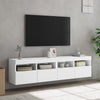 TV-seinäkaapit LED-valoilla 2 kpl valkoinen 80x30x40 cm