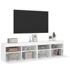 TV-seinäkaapit LED-valoilla 2 kpl valkoinen 80x30x40 cm