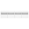 TV-seinäkaapit LED-valoilla 2 kpl valkoinen 80x30x40 cm
