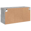 TV-seinäkaappi LED-valoilla betoninharmaa 80x30x40 cm